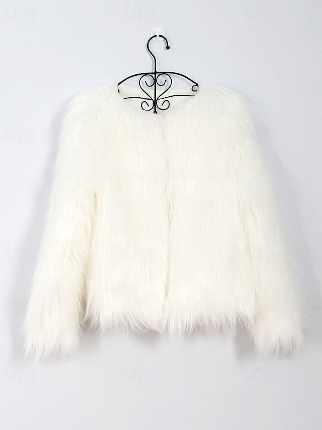 Warm Comfortable Faux Women's Fur Leathers Furs Coat