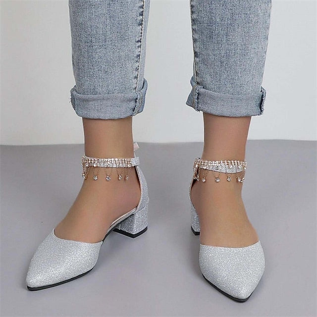 Women's Elegant Pumps Bridesmaid Shoes Bridal Wedding