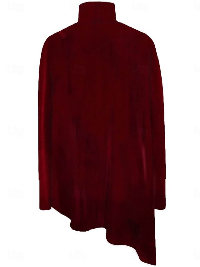 Women's Blouse Asymmetric Hem Solid Color Stylish Basic