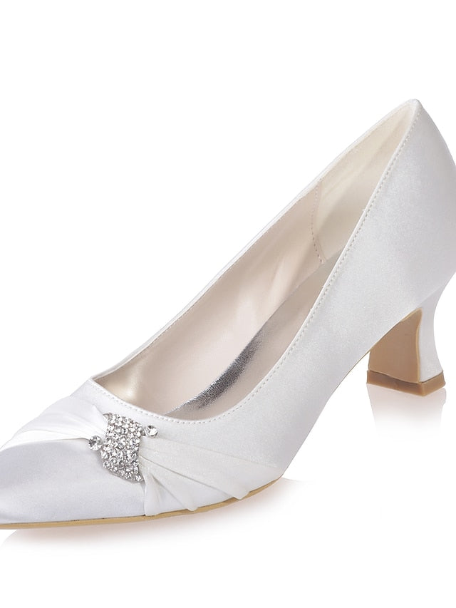 Royal Bow Kitten Women's Blue with Heels Satin Rhinestone