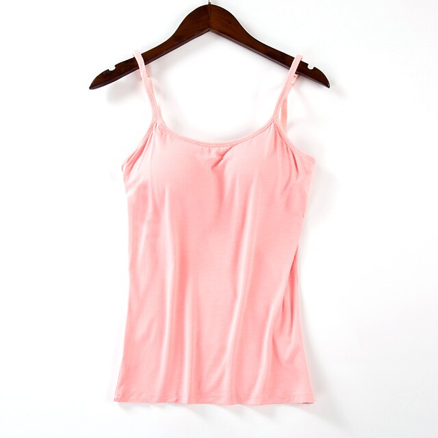 Women's Camisole Tank Top Plain Basic Sleeveless U Neck