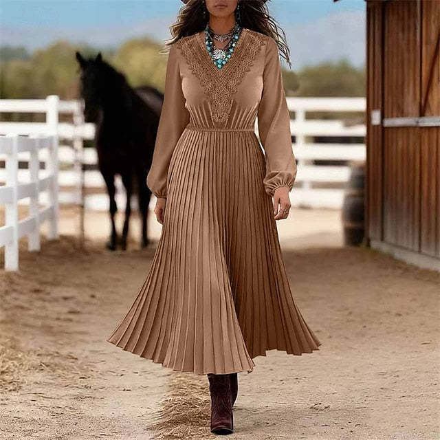 Women's Midi Dress Lace Dress Sheath Dress Swing Dress