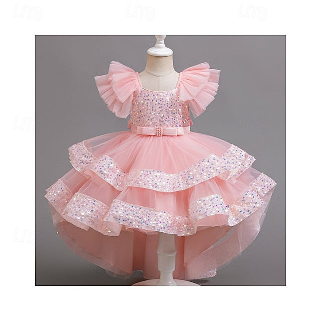 Party Girls' Special Sequin Kids Dress Sleeveless Wedding