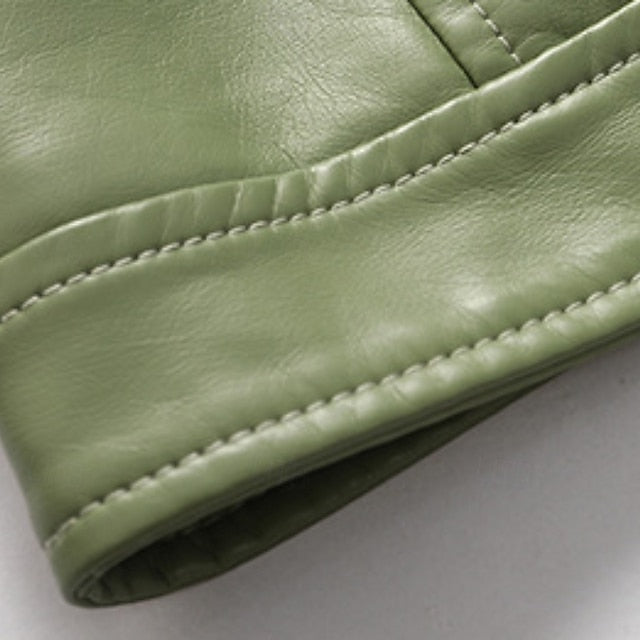 Leather Jacket Pocket Faux Women's Comfortable Zipper