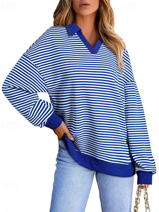 Women's T Shirt Tee Top Striped Fashion Stylish Classic