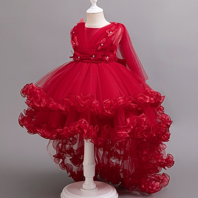 Girls' Formal Flower Party Dress Girl Wedding