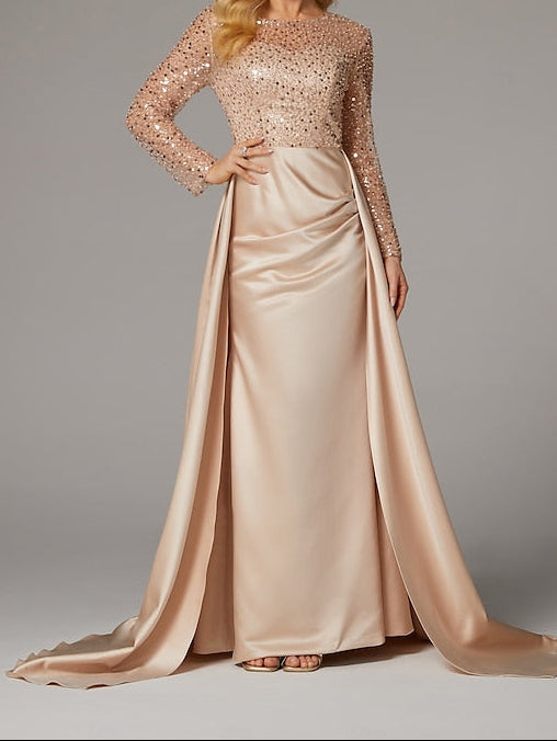 Gown Mermaid Elegant Floor Masquerade Evening Carnival Dress