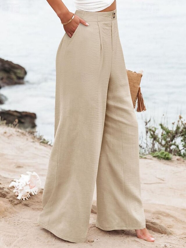 Women's Slacks Straight Streetwear Casual Full Length
