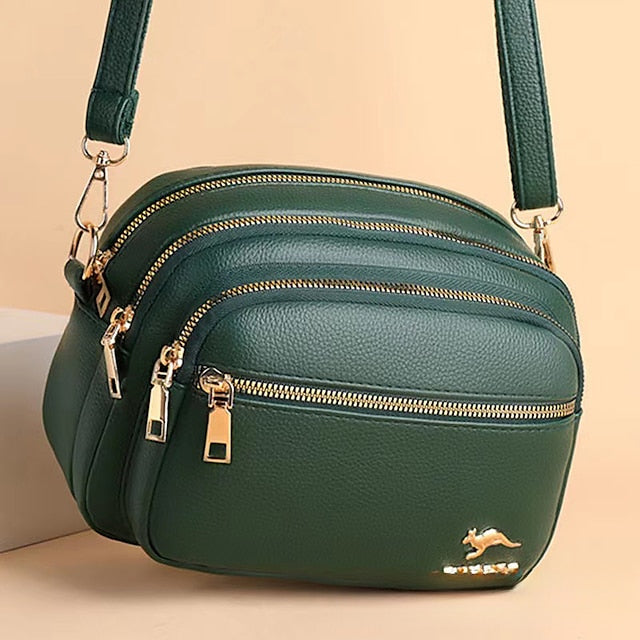 Crossbody Dome PU Bag Leather Shoulder Women's