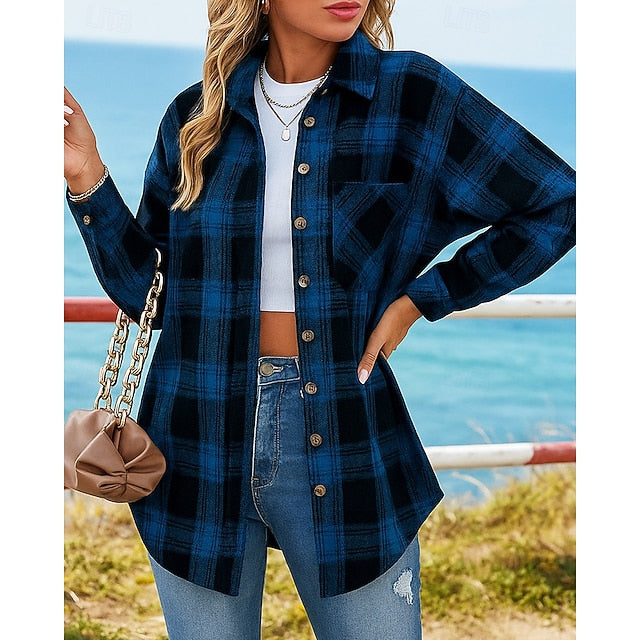 Women's Shirt Jacket Lounge Top Long Sleeve Top Athleisure