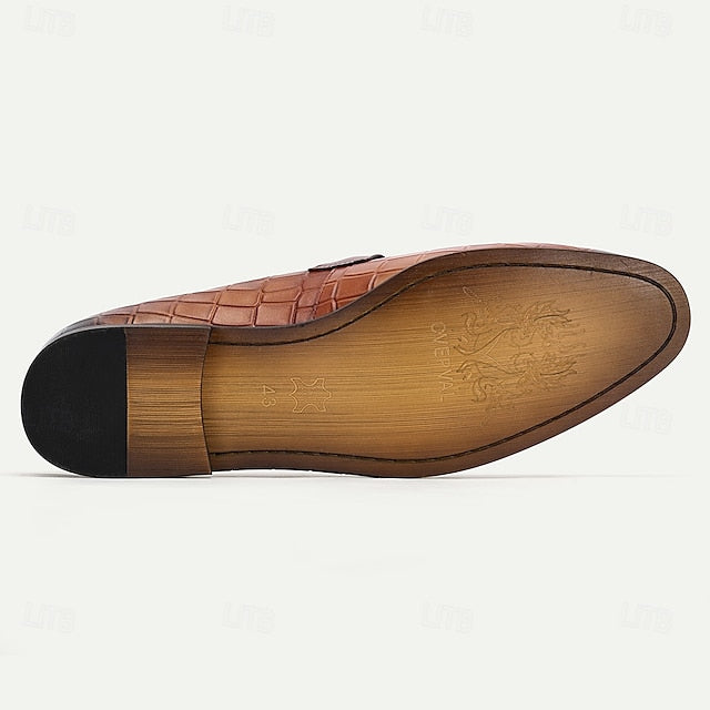 Men's Loafers Tassel with Suede Faux and Detail Brown