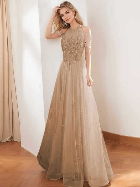 A-Line Prom Dresses Vintage Dress Formal Prom Floor Length