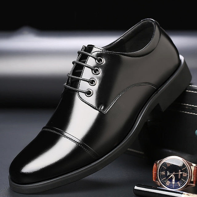 Men's Black Patent with Shoes Lace-Up Oxford Leather