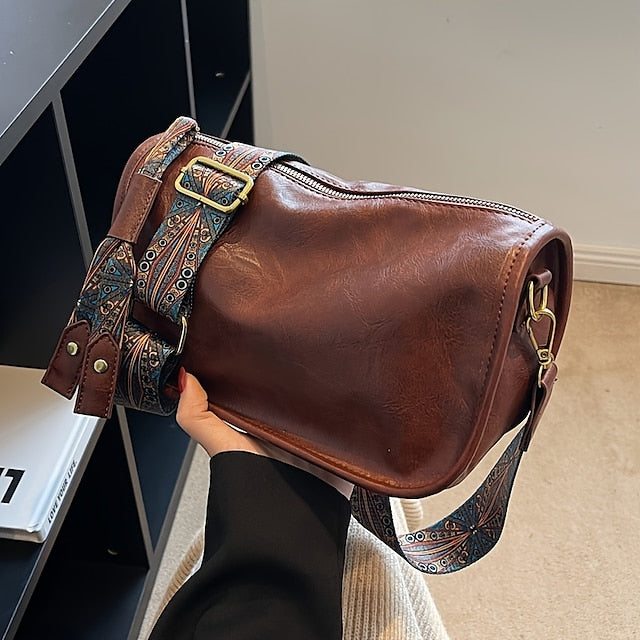 Handbag Women's Bohemian Leather Vintage – Strap PU with