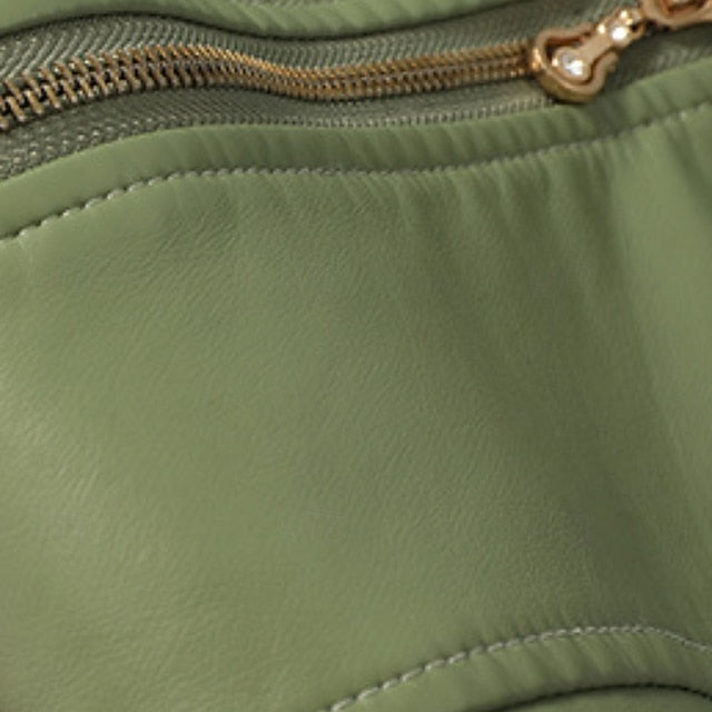 Leather Jacket Pocket Faux Women's Comfortable Zipper