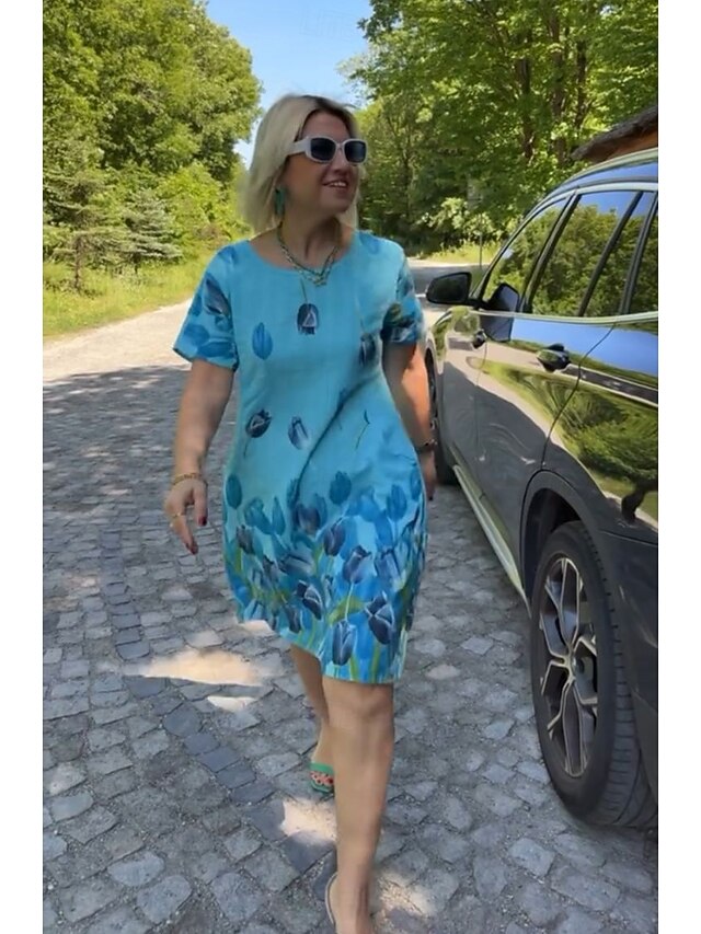 Women's Mini Dress Casual Dress Casual Loose Fit Graphic