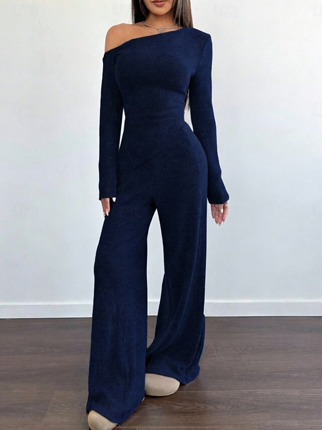 Women's Two Piece Sets Pants Sets Bolero Top Long Sleeve