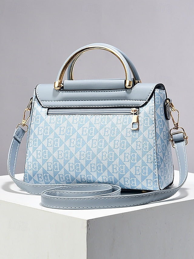 Elegant Women's Beige Crossbody Handbag – Luxury Monogram