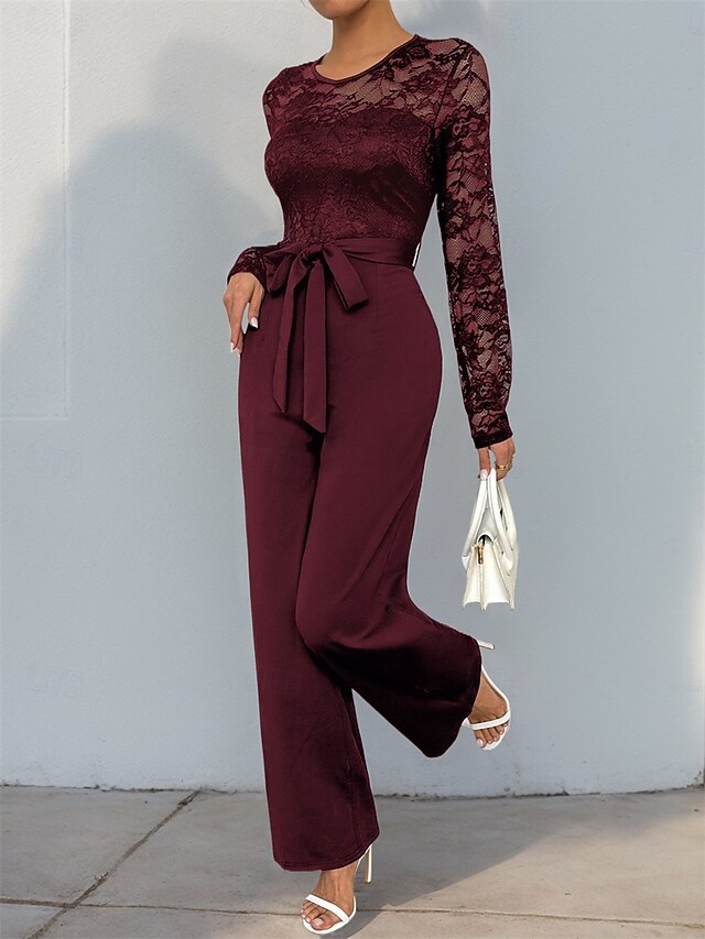 Jumpsuit / Pantsuit Mother of the Bride  Elegant Casual Jewel
