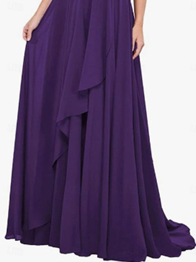 Bride of Dress Shoulder Simple Mother the Off Elegant A-Line