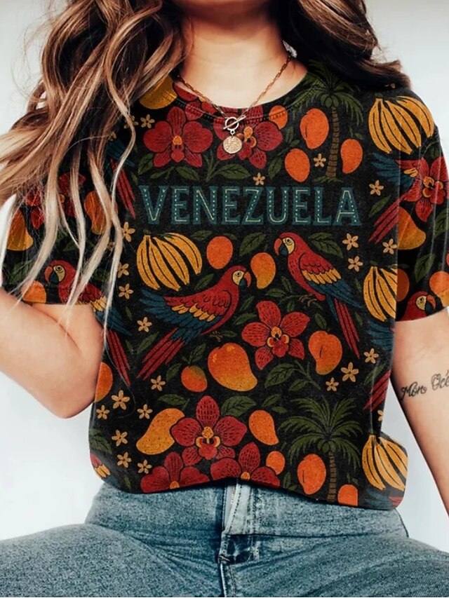 Macaw Parrot Inspired Cozy Women's T Shirt Graphic Animal