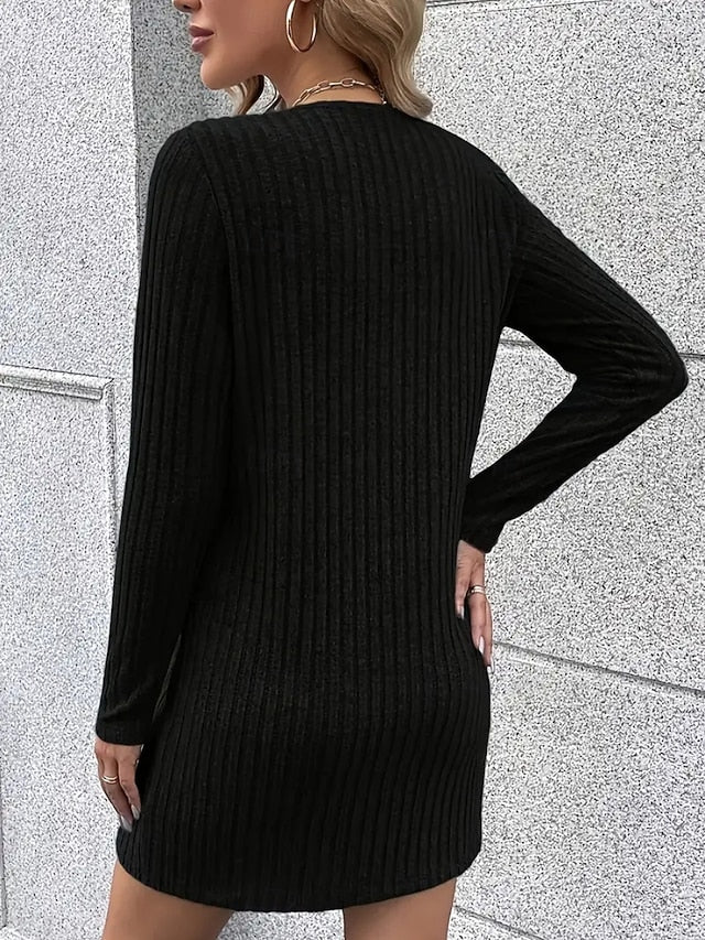 Women's Mini Dress Knit Dress Casual Dress Winter Dress