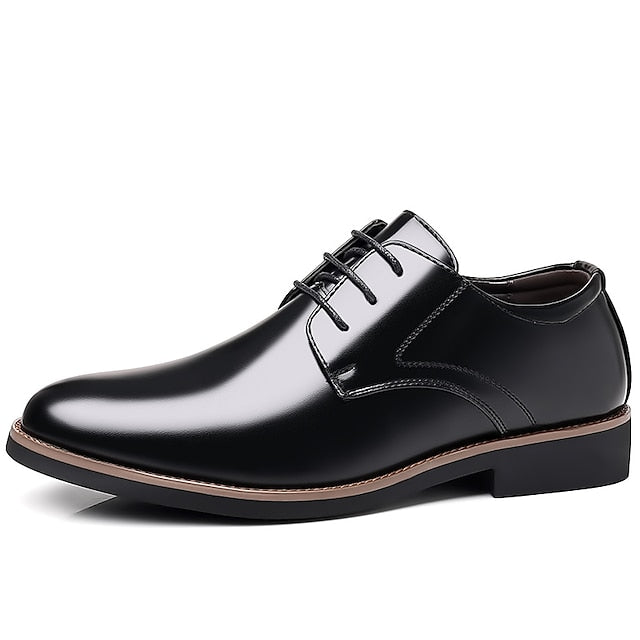 Derby Shoes Leather Men's Formal Oxfords