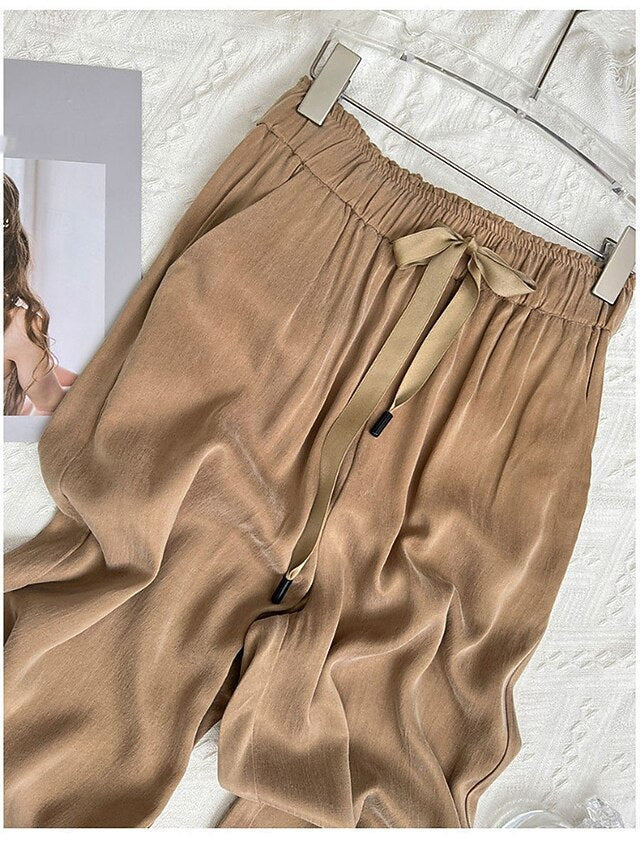 Women's Culottes Wide Leg Wide Leg Chinos Straight Elegant