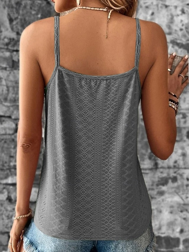 Women's Camisole Tank Top Solid Color Basic Casual