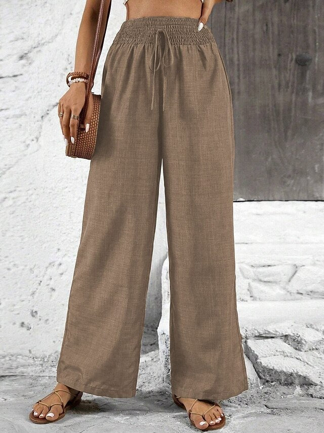 Women's Trousers Casual Pants Straight Vacation Fashion