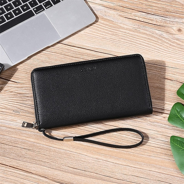 Leather Daily Wallet Bag PU Women's Phone Outdoor Mobile