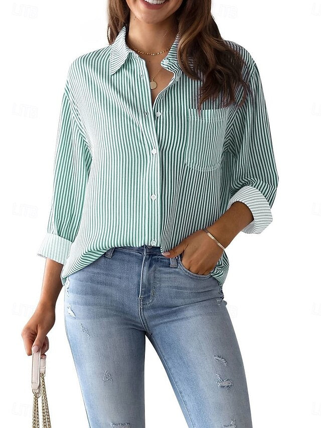 Women's Shirt Button Down Shirt Casual Shirt Blouse Buttons