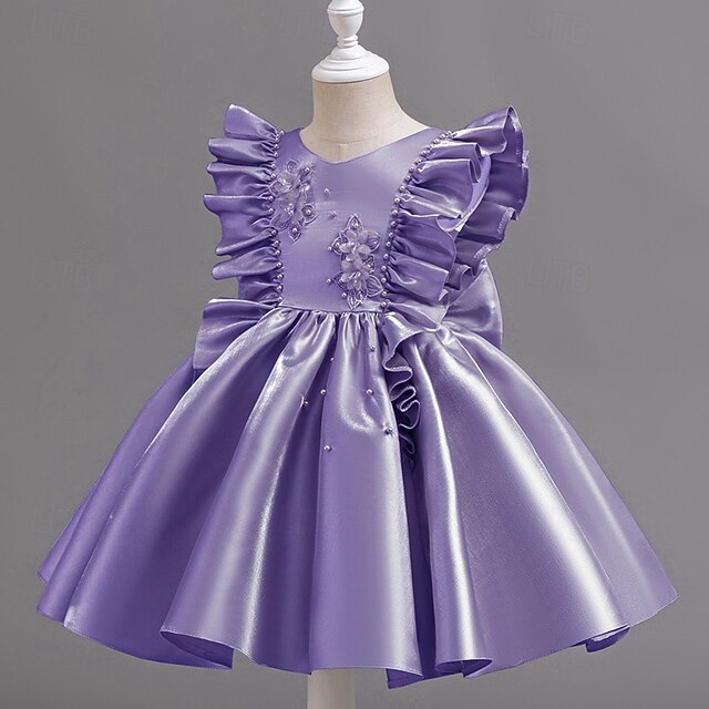 Party Sleeveless Toddler Wedding Girls' Floral Dress