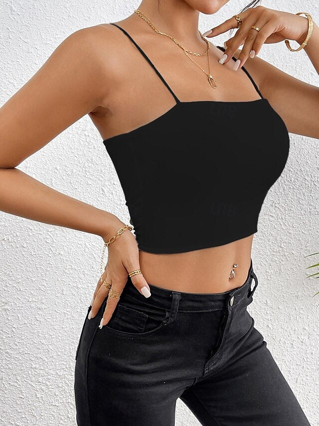 Women's Tank Top Blouse Camisole Tank Top Plain Stylish