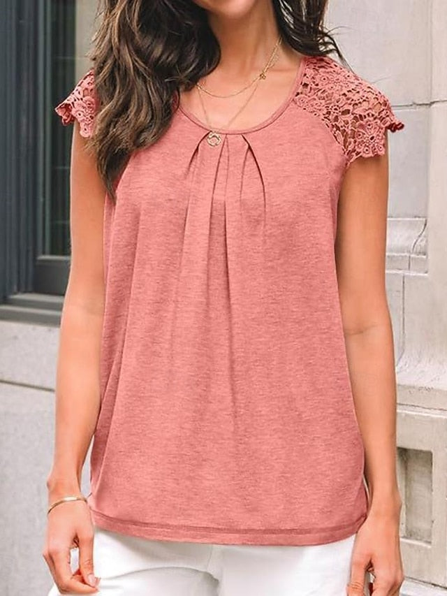 Women's T Shirt Solid Color Plain Fashion Stylish Classic