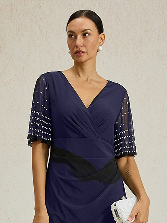 Women's Maxi Dress Sheath Dress Elegant Solid Color Short