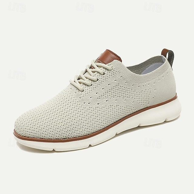 Knit Casual Breathable Men's Sneakers - Lightweight