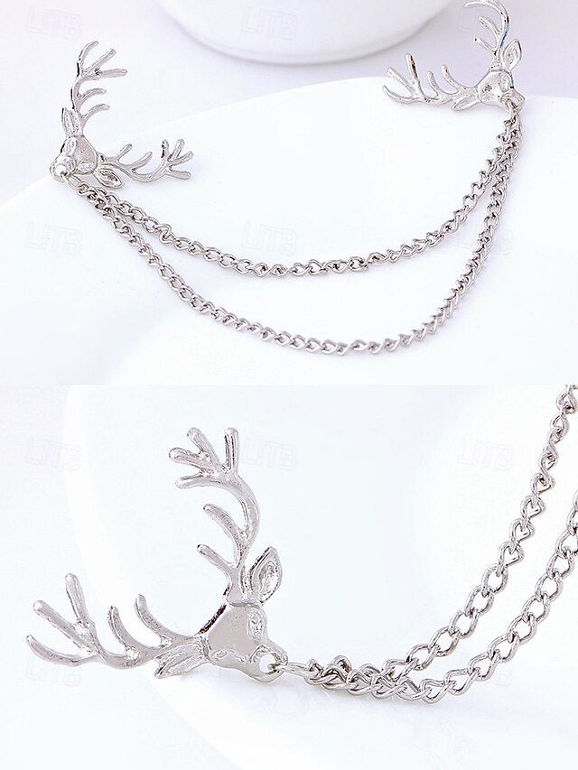Christmas Alloy Men's Collar Reindeer Elegant – Pins