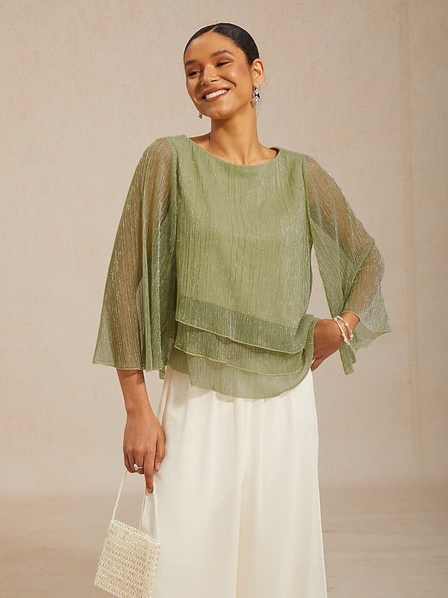 Women's Blouse Dressy Tops Flowy Tops Chiffon Tops Sequins