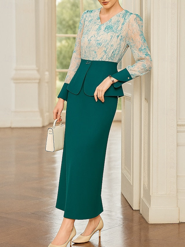 Formal Bride Piece Dress Mother of Elegant Sets the Two