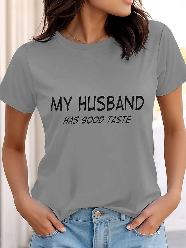 Women's Funny T Shirt Graphic Letter Stylish Casual Short