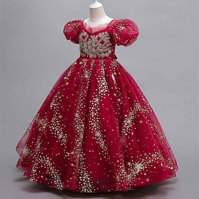 Girl Girls' Kid's Princess Flower Dress