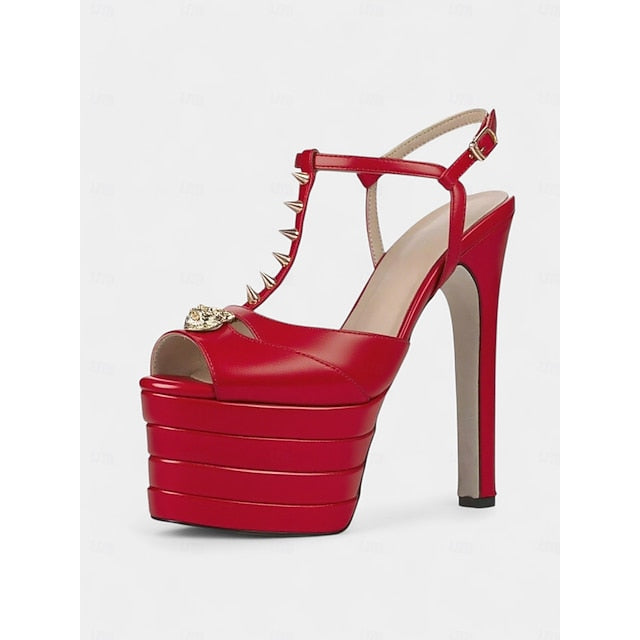 Silver Edgy and Heels High Platform Gold Women's - Metallic
