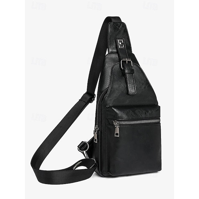 Leather Bag Brown Women's Faux Sling Crossbody with