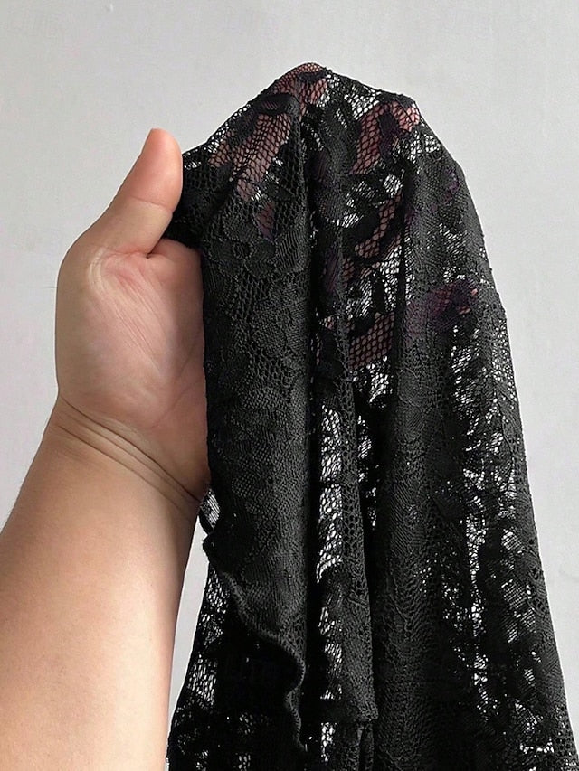 Women's Blouse Lace Tops Lace Patchwork Plain Stylish Sexy