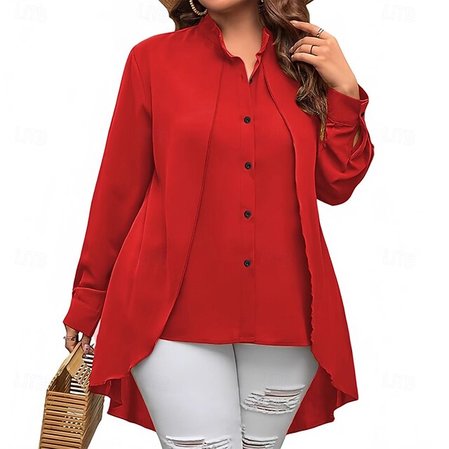 Women's Shirt Casual Shirt Button Up Shirt Blouse Buttons