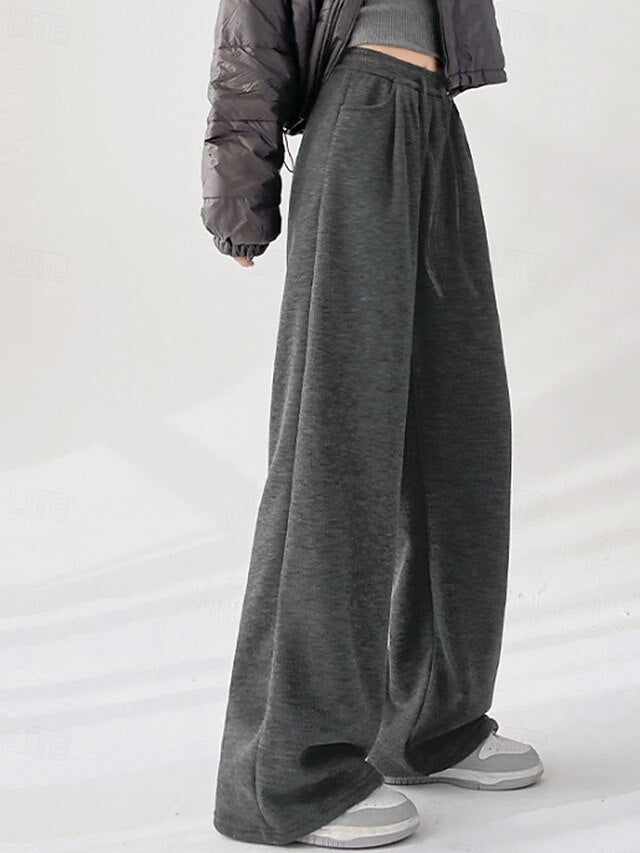 Women's Culottes Wide Leg Chinos Casual Full Length Mid
