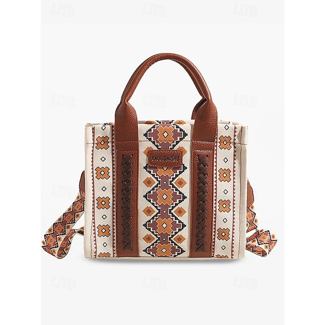 Tote Boho Ethnic Vintage-Inspired Women's Bag – Print