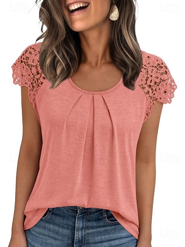 Women's T Shirt Solid Color Plain Fashion Stylish Classic