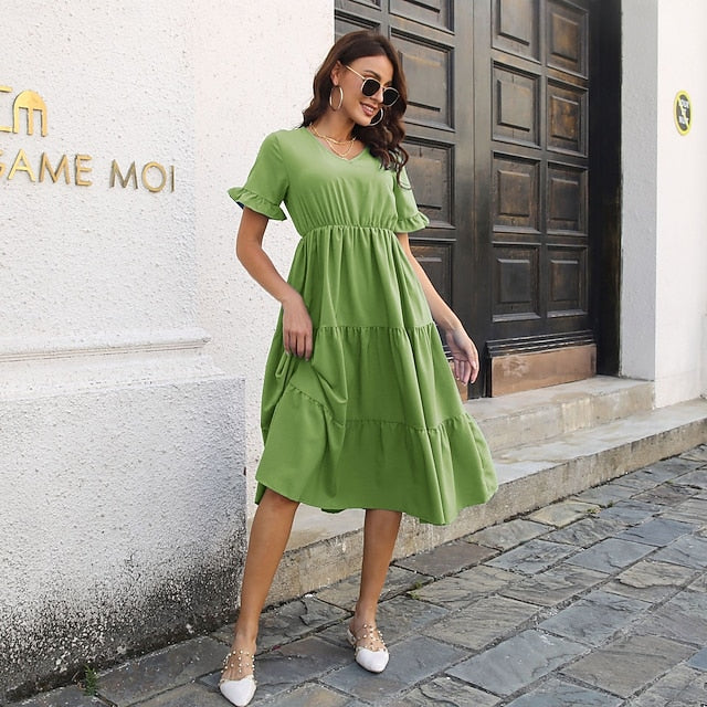 Valentine's Day Women's Normal Midi Dress Swing Dress